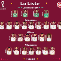 Mondial 2022 - Tunisie: la liste des 26 joueurs
