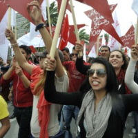 Fête des martyrs: la marche de l'Union pour la Tunisie à l'avenue Habib Bourguiba