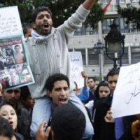 Manifestation de soutien à Siliana à l'avenue Habib Bourguiba (Tunis)