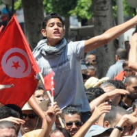 Marche populaire à l'Avenue Habib Bourguiba contre la violence et les assassinats politiques
